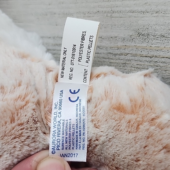 AURORA World stuffed animal Percy PIG Soft Plush Toy 10" pink gray multicolor - Picture 5 of 7